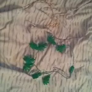 Cat ear head band and palm tree necklace